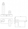 OMNIRES Bateria umywalkowa podtynkowa grafit SL7715GR